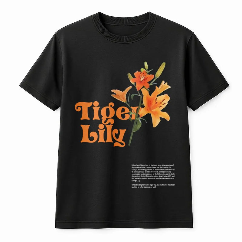 Tiger Lily Sweatshirt | Retro Botanical Art Pullover | Soft Cotton Blend Crewneck | Vintage Floral Gardener Gift