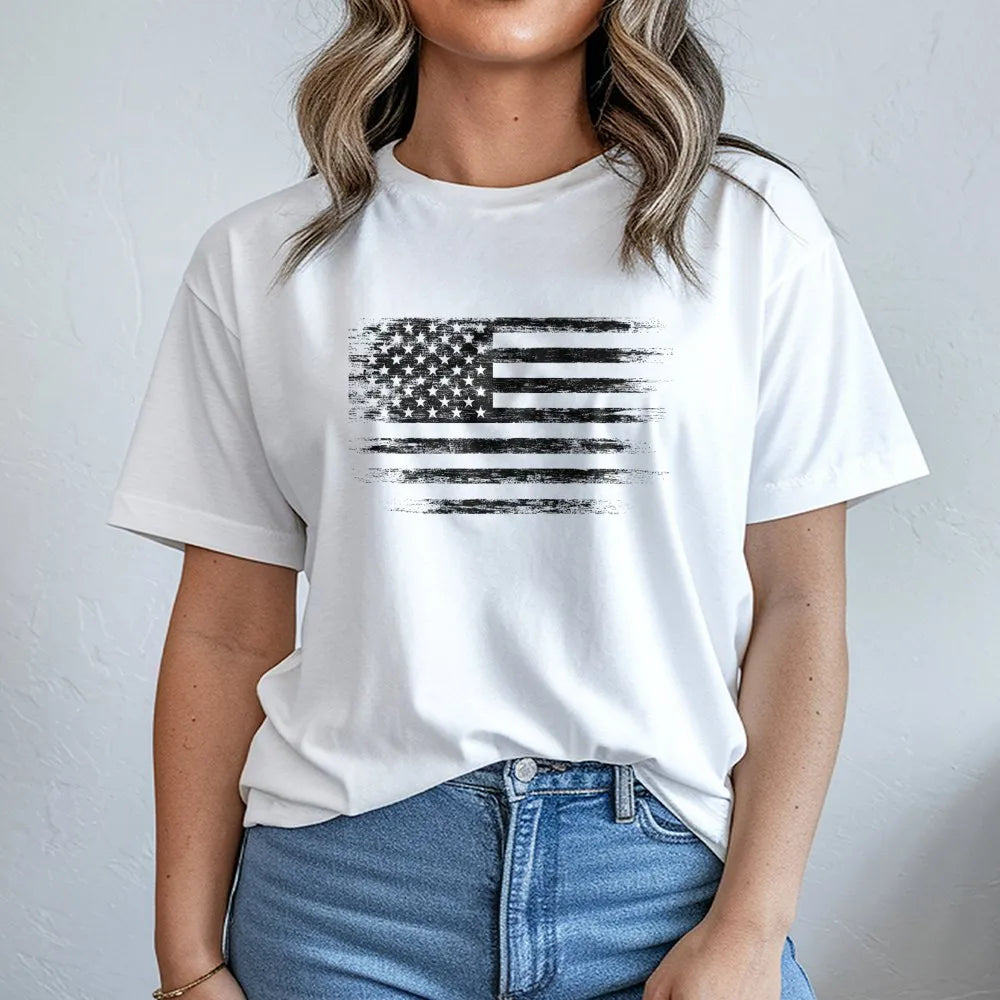 American Flag T-Shirt | Distressed Patriotic Graphic Tee | Premium 100% Cotton | Unisex Casual USA Pride Gift