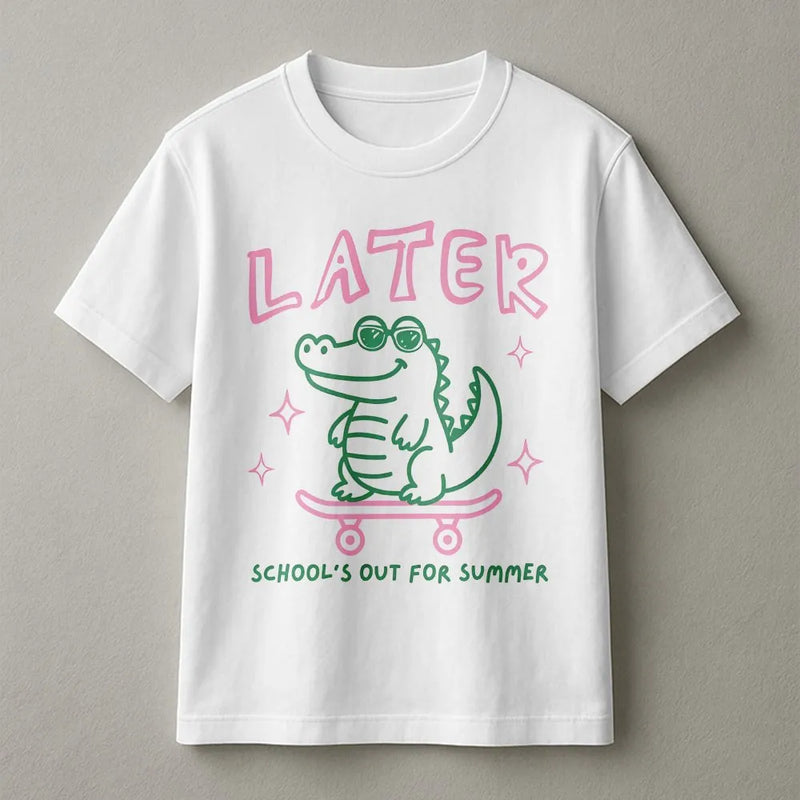 Last Day Of School Teacher Sweatshirt | Cute Later Alligator Graphic | Comfort Colors Pullover | End Of Year Teacher Team Gift
