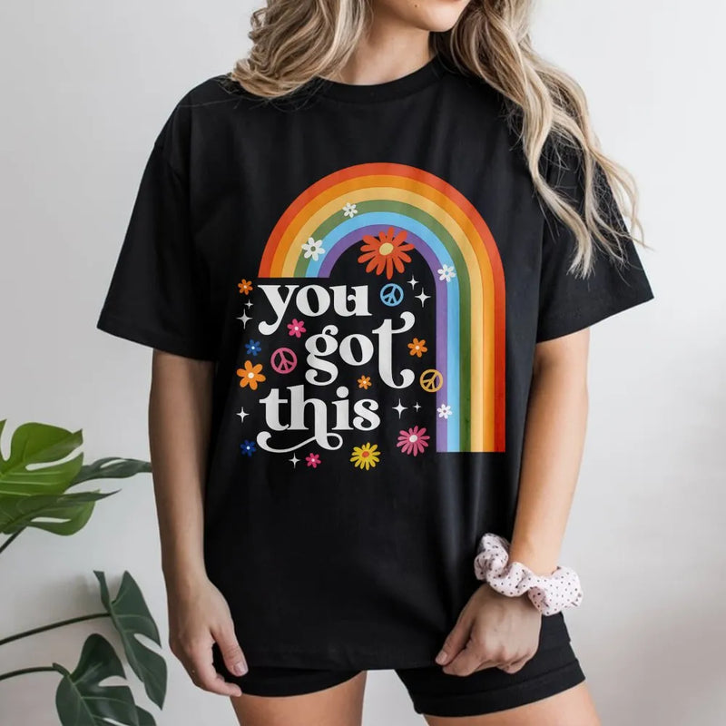 Teacher Test Day Sweatshirt | Retro Rainbow You Got This Design | Soft Cotton Blend | Testing Season Teacher Gift
