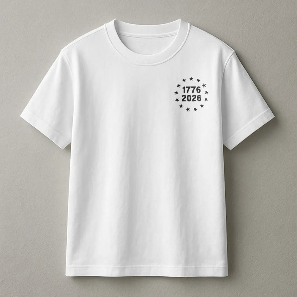America 250th Anniversary T-Shirt | Semiquincentennial 1776-2026 Star Design | Soft Cotton Blend | Commemorative Patriotic Gift