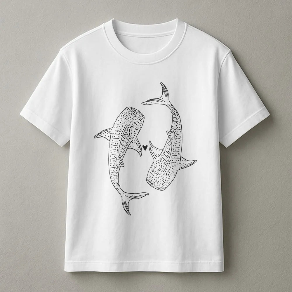 Whale Shark Sweatshirt | Coconut Girl Aesthetic Ocean Animal Art | Soft Cotton Blend | Preppy Marine Biology Gift