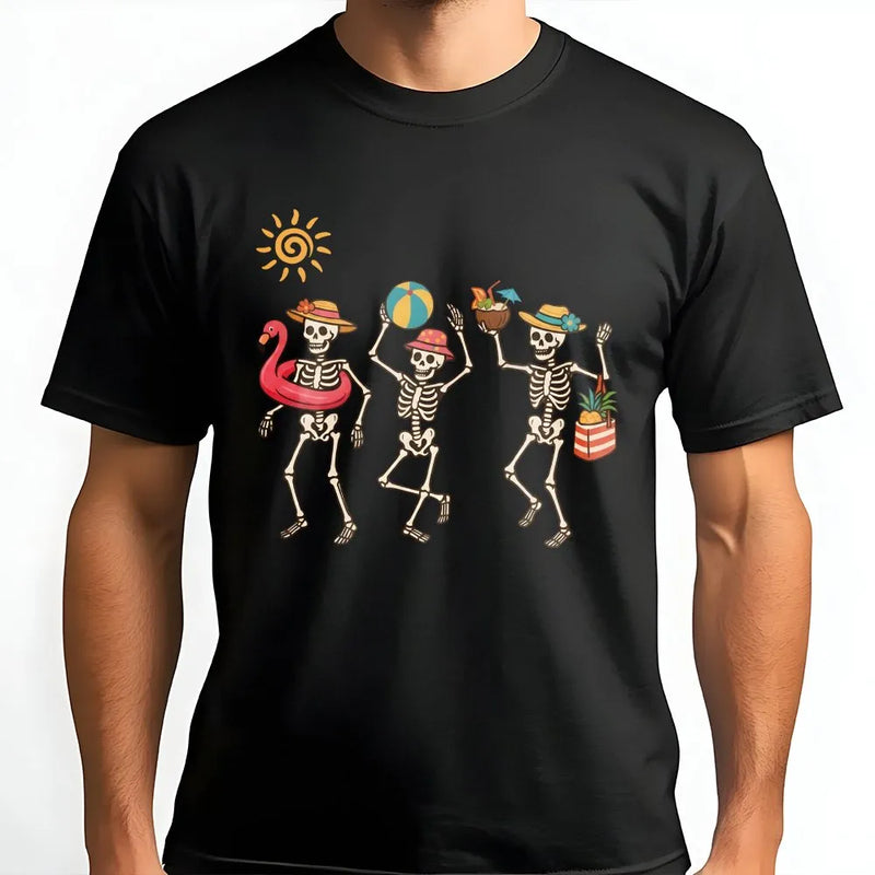Dancing Skeletons Sweatshirt | Funny Summer Beach Vacation Graphic | Ultra-Soft Crewneck | Unique Beach Lover Gift